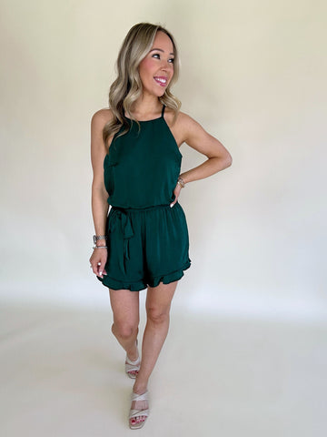 Rise To The Occasion Satin Romper