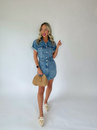 Topanga Short Sleeve Denim Dress