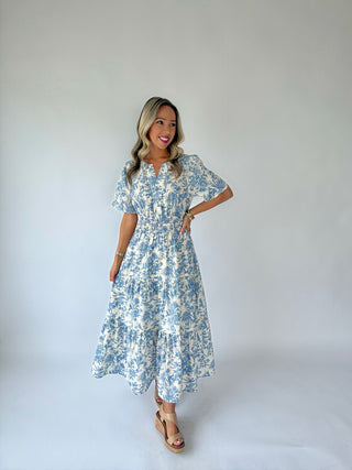 Perfectly Put Together Maxi Dress - Blue