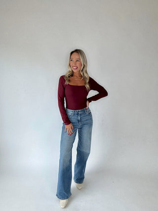 Best Decision Bodysuit - Maroon