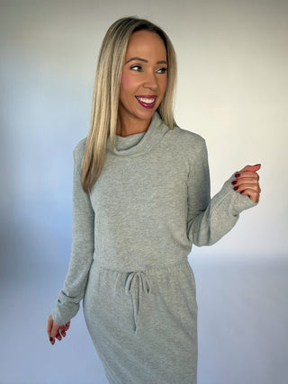 The Luxe Touch Dress - Heather Grey