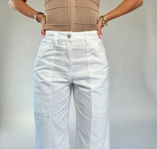 SANCTUARY Boyfriend Utility Pant - White
