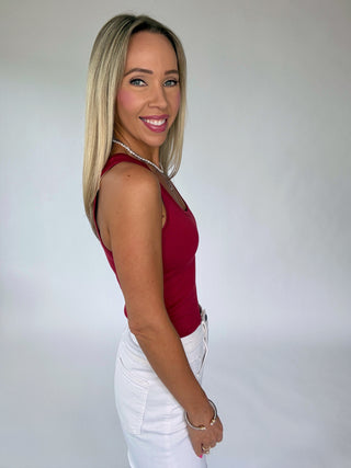 It's So Easy Tank - Dark Red