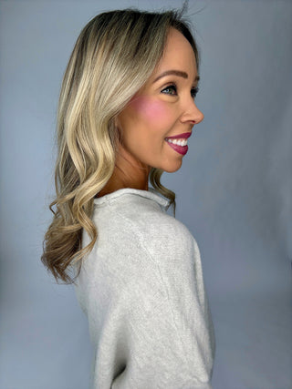 Simple And Sweet Cardigan - Light Grey