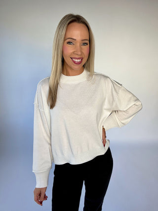 Easy As Ever Lightweight Sweater - White