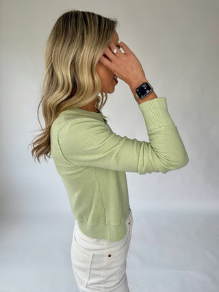 Sweet Serendipity Cardigan - Mint Green