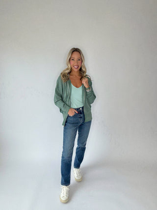 Cool Nights Zip Up Hoodie - Silky Pine