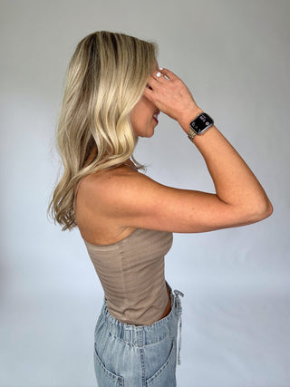 Subtle Shimmer Bralette - Mocha