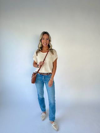 Soaking Up The Sunshine Knit Top - Ivory