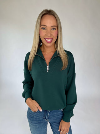 VARLEY Hawley Half Zip Sweat - Ponderosa Pine