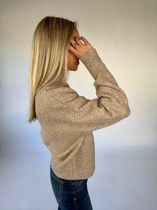 Falling For Her Sweater - Light Mocha
