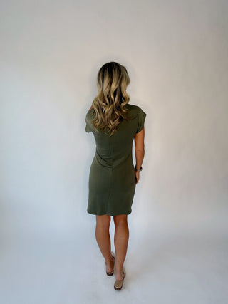 Keep It Cool Mini Dress - Olive