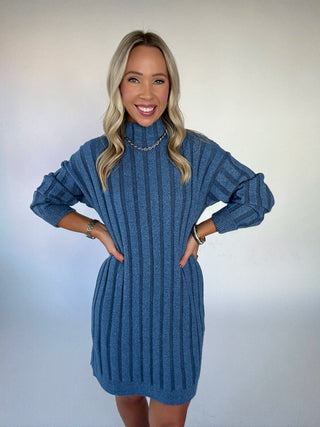 True Blue Sweater Dress