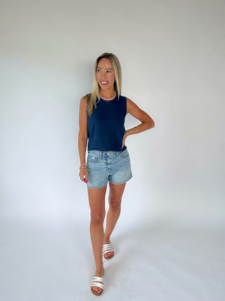 The Only One Knit Tank - Teal