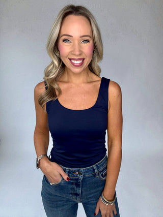 Second Skin Tank Top - Navy