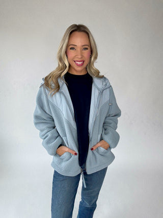 VARLEY Rosia Fleece Hoodie - Ashley Blue