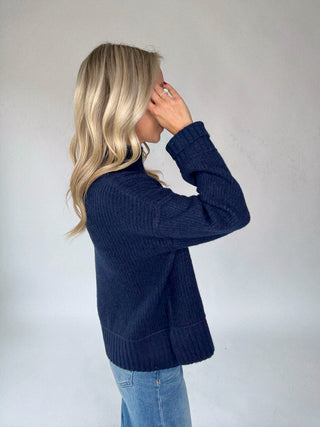 Indigo Harbor Mock Neck Pullover