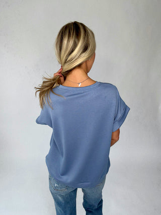 Cool & Collected Top - Misty Blue