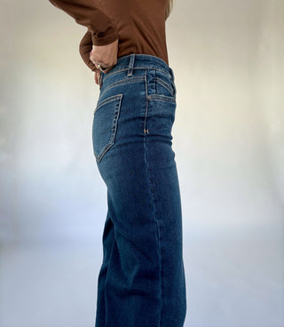 Ella High Rise Classic Straight Jeans - Ultra Dark Wash