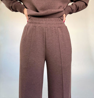 VARLEY The Wide Leg Pant 30" - Coffee Bean Marl