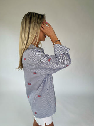 Stars and Stripes Button Down Top