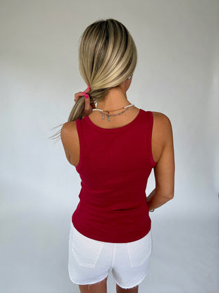 It's So Easy Tank - Dark Red