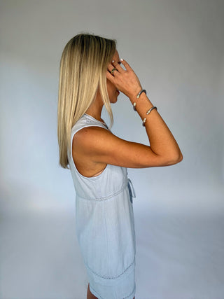 Lunch On The Terrace Tunic Top - Sky Blue