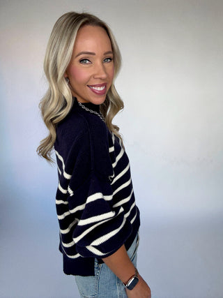 Classic Blues Stripe Top - Navy