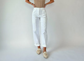 SANCTUARY Boyfriend Utility Pant - White