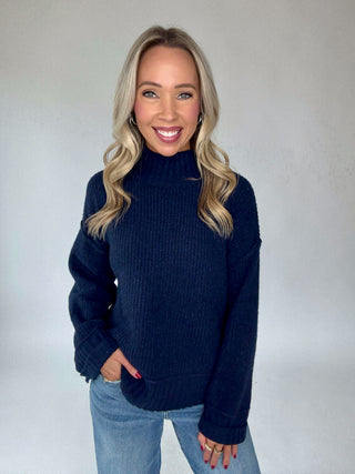 Indigo Harbor Mock Neck Pullover