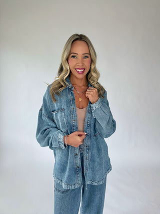 Bend The Rules Denim Top - Chambray