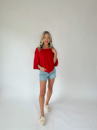 Take It From The Top Poncho - Red