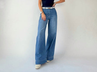 Trouser Style Super Wide Leg Jeans
