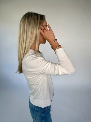 Cross Your Mind Crewneck Cardigan - Ivory
