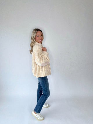 Plush Perfection Jacket - Ecru