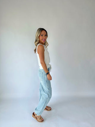 Jet Set Jogger Drawcord Jeans