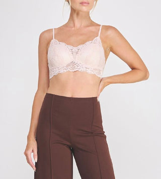 Secret Crush Lace Bralette - Pink