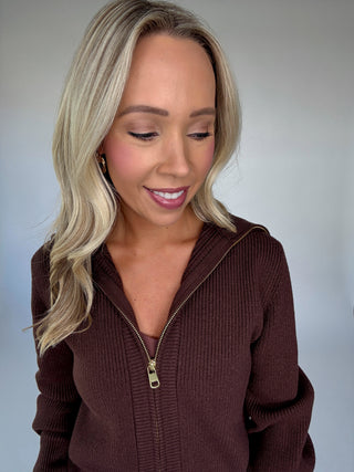 VARLEY Enrico Knit Jacket - Coffee Bean