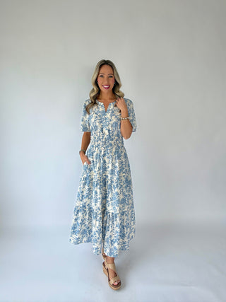 Perfectly Put Together Maxi Dress - Blue