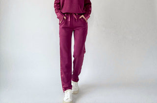 Satin Serenity Pants - Wine Berry