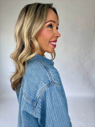 Haven Striped Denim Top