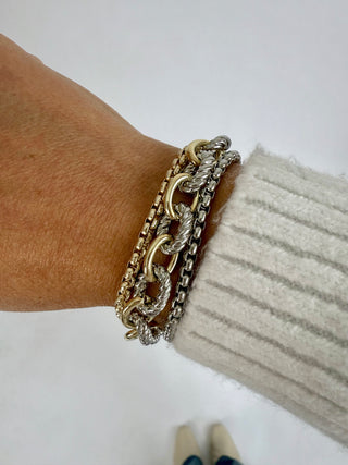 Linked Luxe Layered Bracelet