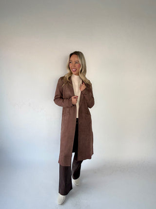 Cinnamon Suede Duster