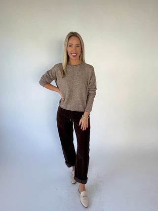 On My Level Sweater - Mocha