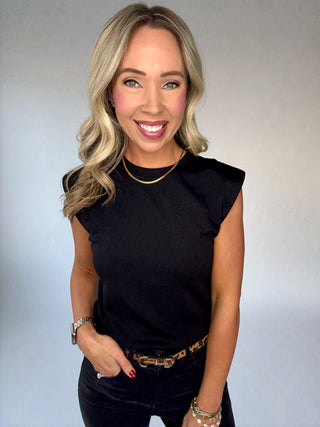 Layering Perfection Sleeveless Top - Black