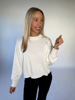 Easy As Ever Lightweight Sweater - White