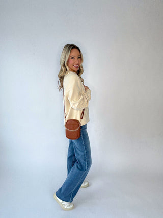 SANCTUARY Shirred Sleeve Sweatshirt - Vanilla Creme