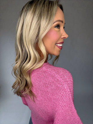 Flirty & Fun Knit Top - Sweet Pink