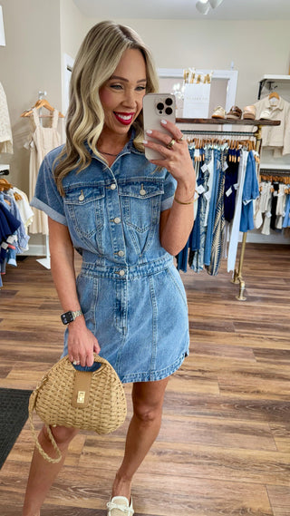 Topanga Short Sleeve Denim Dress