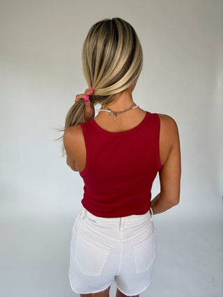 It's So Easy Tank - Dark Red